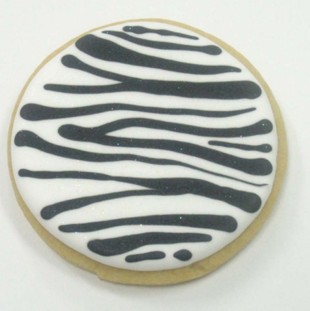 Circle  Zebra Print